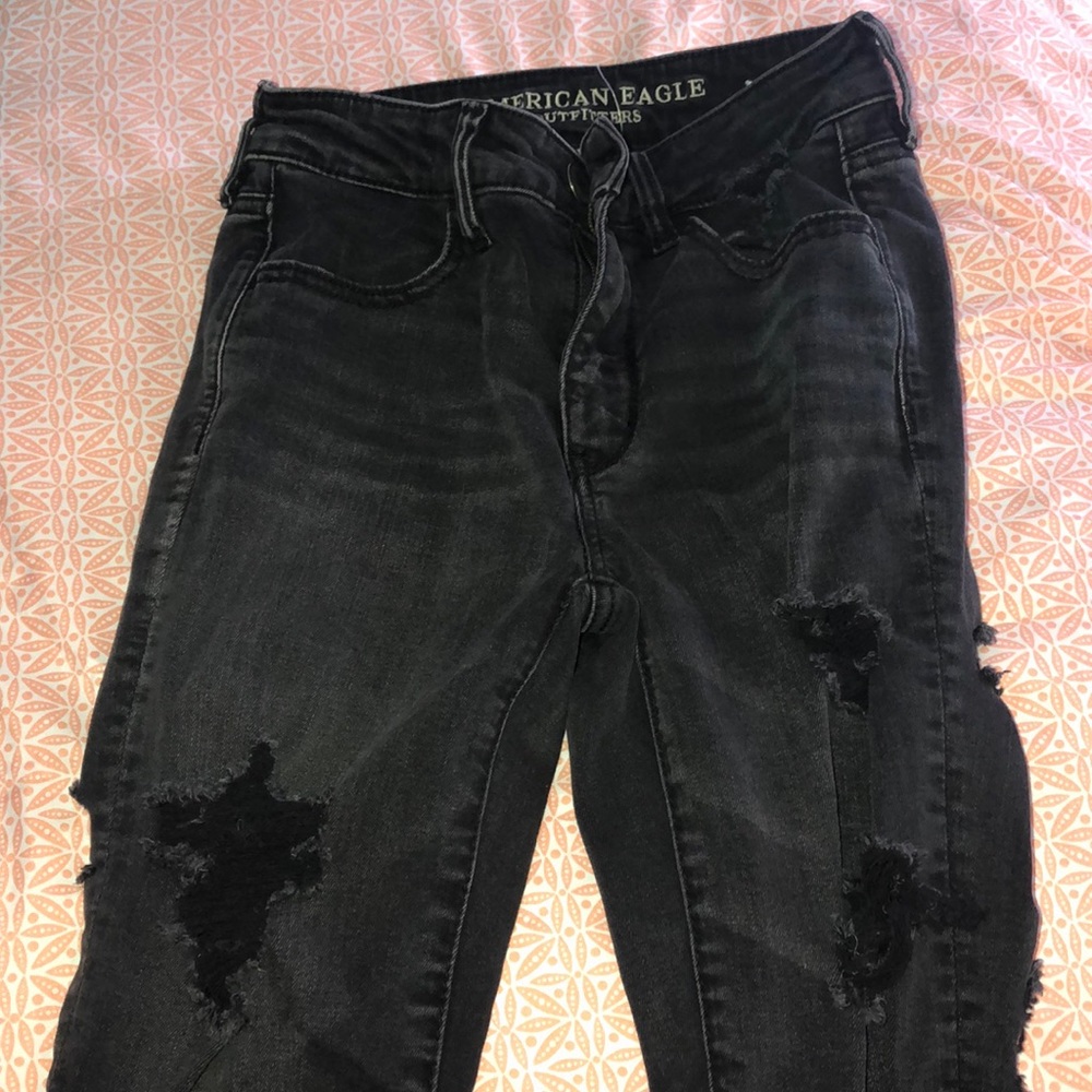 Black Ripped American Eagle Jeans